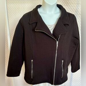 Isaac Mizrahi Black Cropped Jacket 2X